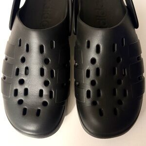 adidas Black Slip-On Ventilated Clog Sandals